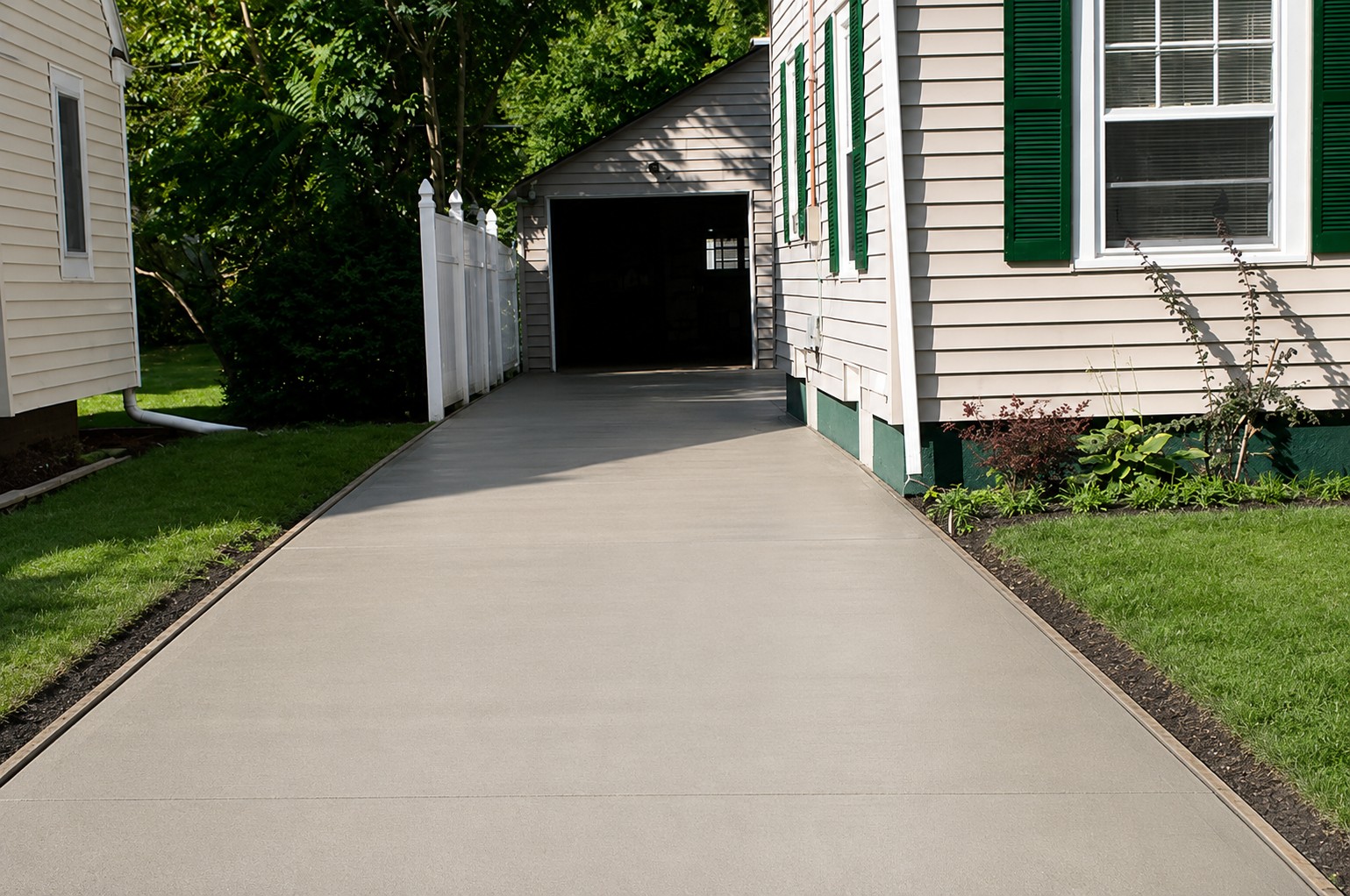 Concrete driveway installation in Angola Indiana by Marc Todd Concrete