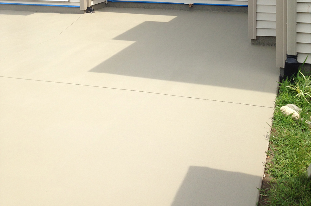 Concrete patio poured in Angola Indiana by Marc Todd Concrete