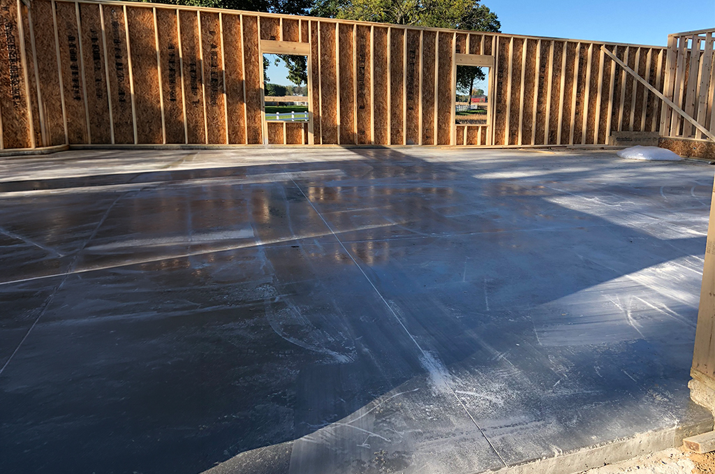 Barndominium concrete floor in Auburn Indiana by Marc Todd Concrete