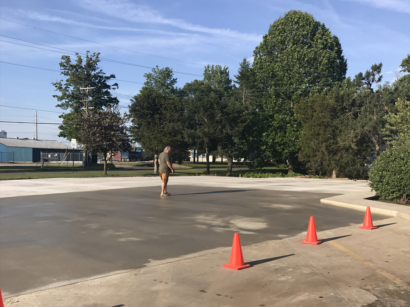 Concrete parking lot installed in Battle Creek, Michigan
