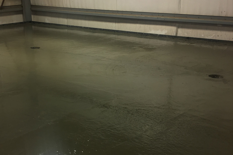Finished concrete factory floor slab in Bristol, Indiana by Marc Todd Concrete
