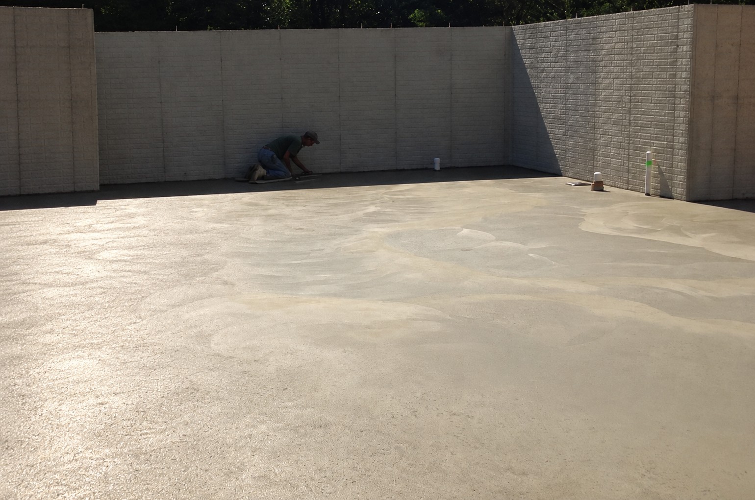 Concrete basement floor installation in Bristol, Indiana by Marc Todd Concrete