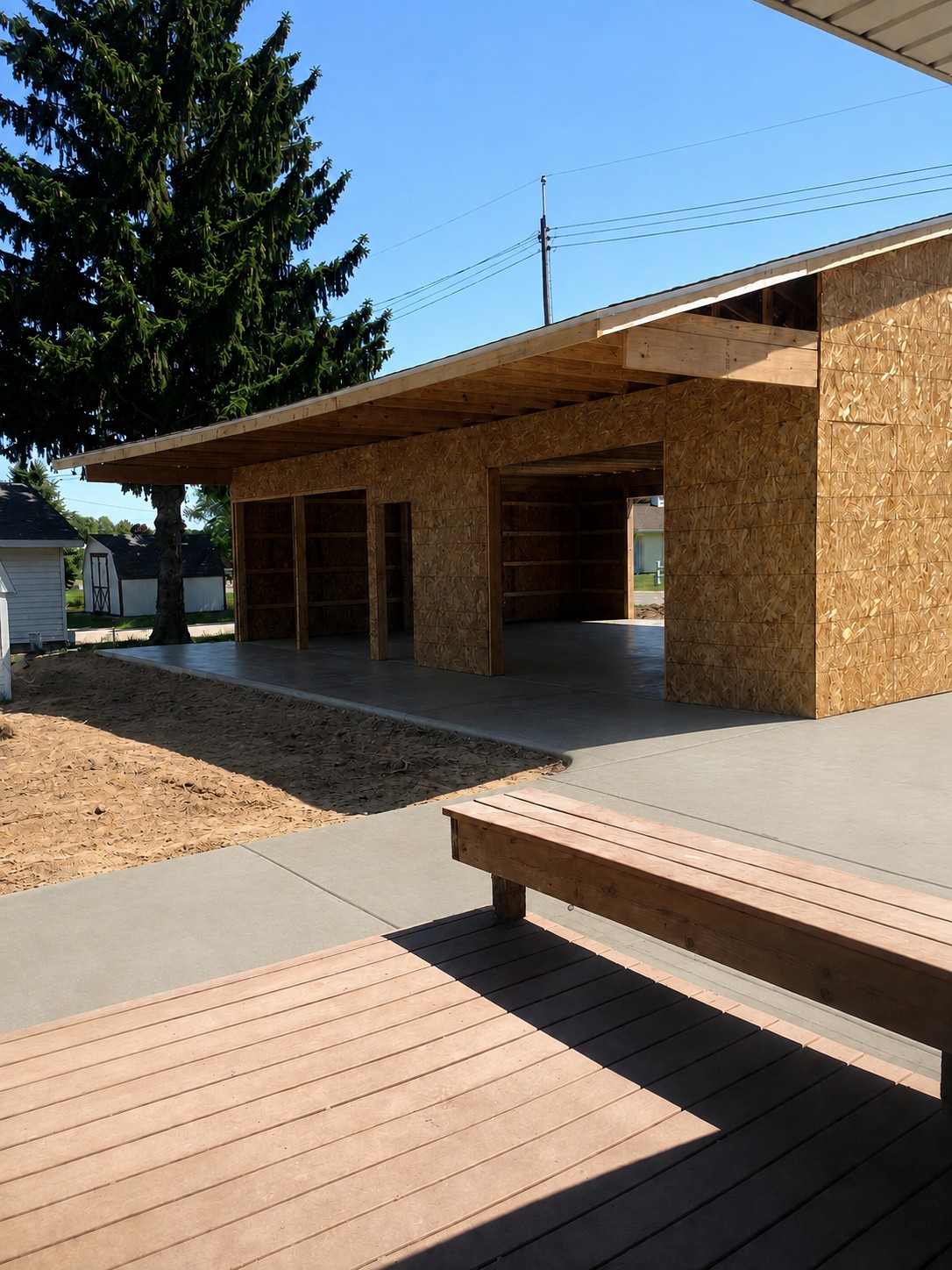 Concrete patio, pole barn apron and pole barn floor completed in Bronson Michigan by Marc Todd Concrete