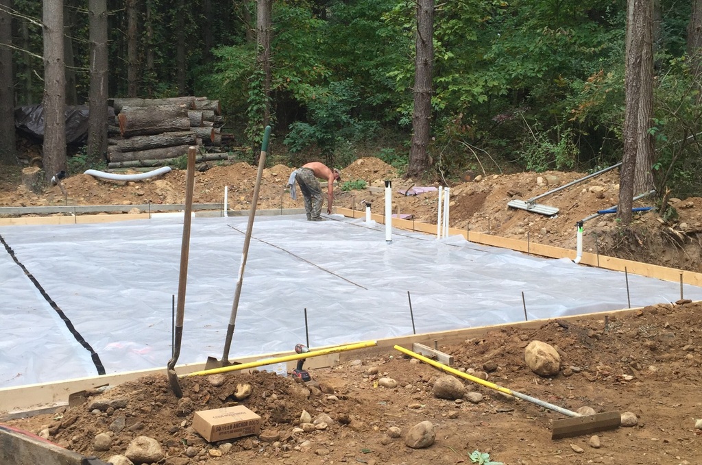 Concrete floor preparation for new home in Constantine Michigan