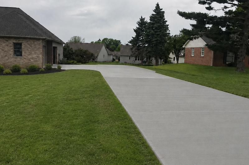 Concrete driveway for a new home in Edwardsburg, Michigan by Marc Todd Concrete