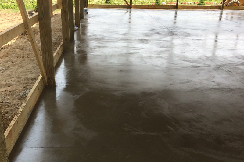 Finished concrete pole barn floor serving the Goshen, Indiana area