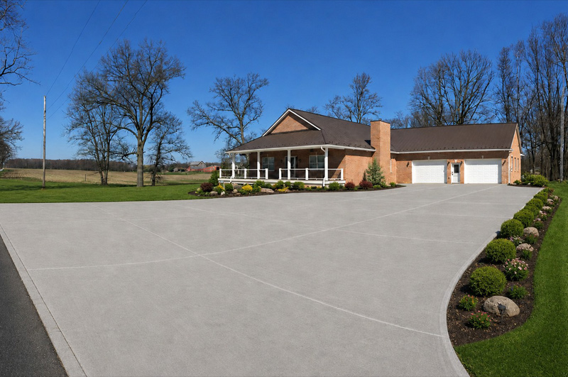New concrete driveway installed for a home in Kalamazoo, Michigan