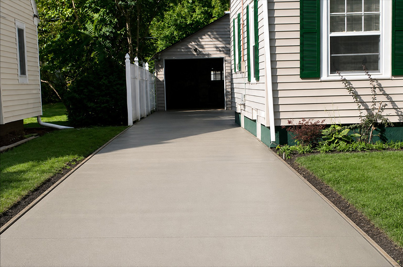 Concrete driveway repair and replacement project in Marshall, Michigan