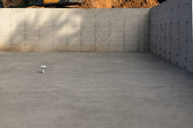Finished poured concrete basement floor in Mendon Michigan by Marc Todd Concrete