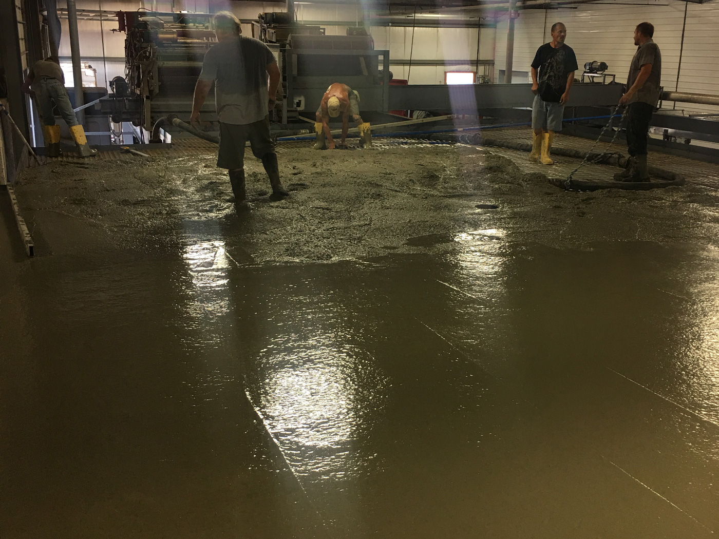 Commercial concrete factory floor in Portage, Michigan