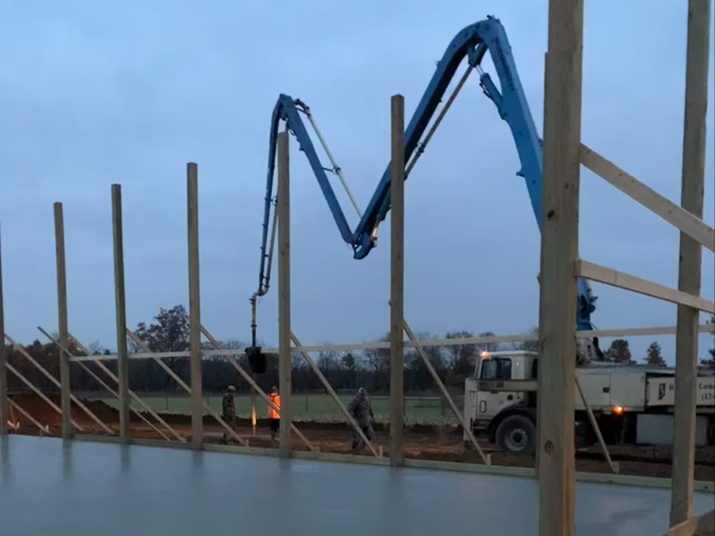 Commercial concrete floor installation in Portage, Michigan