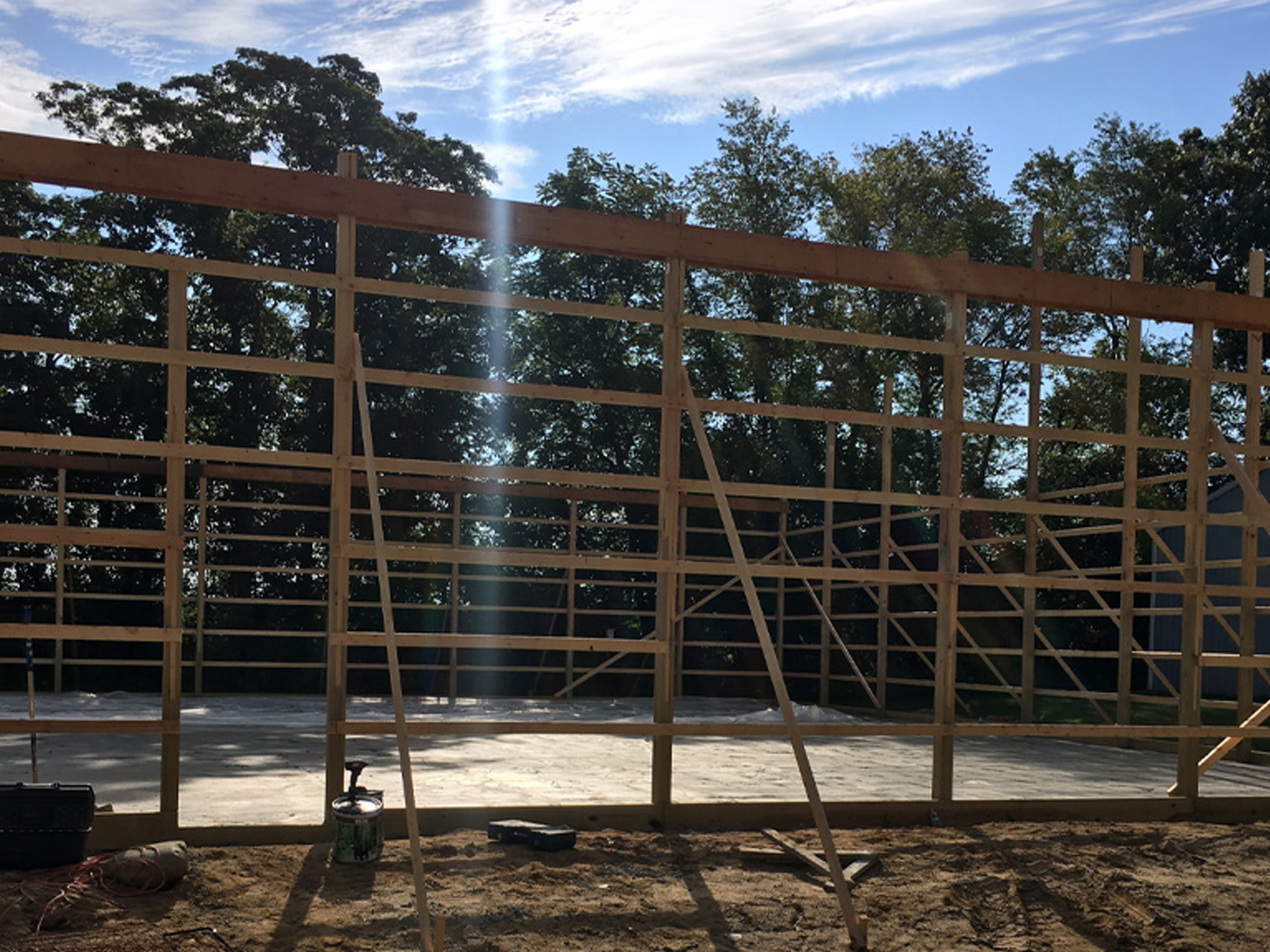 Barndominium and pole barn concrete floor poured in Portage, Michigan