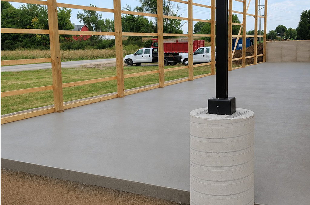 Barndominium concrete floor in Shipshewana Indiana by Marc Todd Concrete
