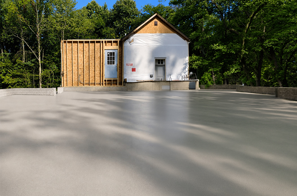 Concrete floor for residential home addition in Shipshewana Indiana by Marc Todd Concrete