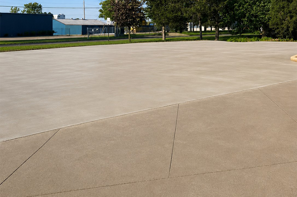 Concrete parking lot poured in Sturgis Michigan by Marc Todd Concrete