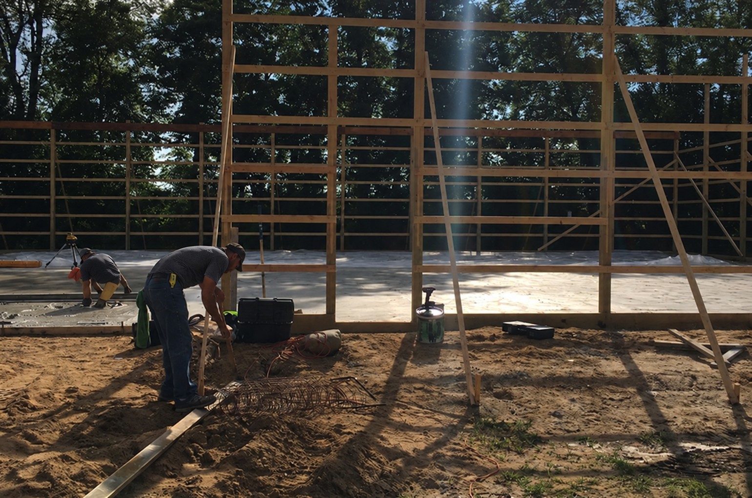 Concrete floor for a new business in Vandalia, Michigan by Marc Todd Concrete
