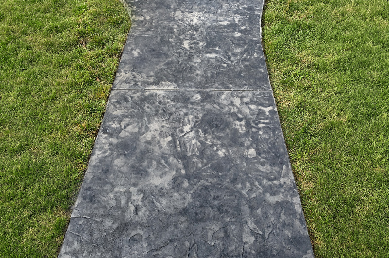 Stamped concrete near Birch Lake in Vandalia, Michigan by Marc Todd Concrete