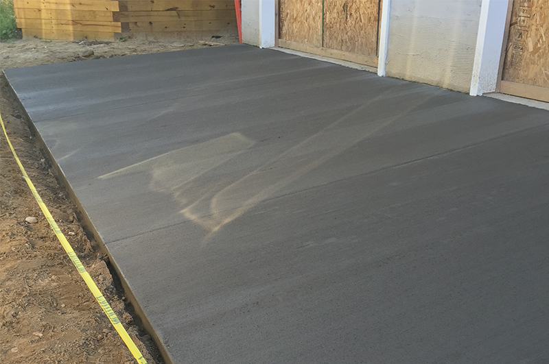 Concrete garage apron installed in White Pigeon Michigan