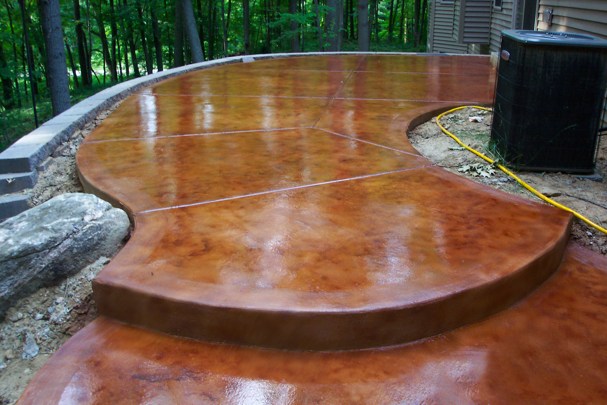 stained concrete patio