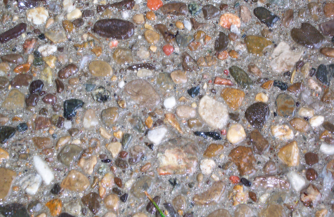 concrete driveway in exposed aggregate finish