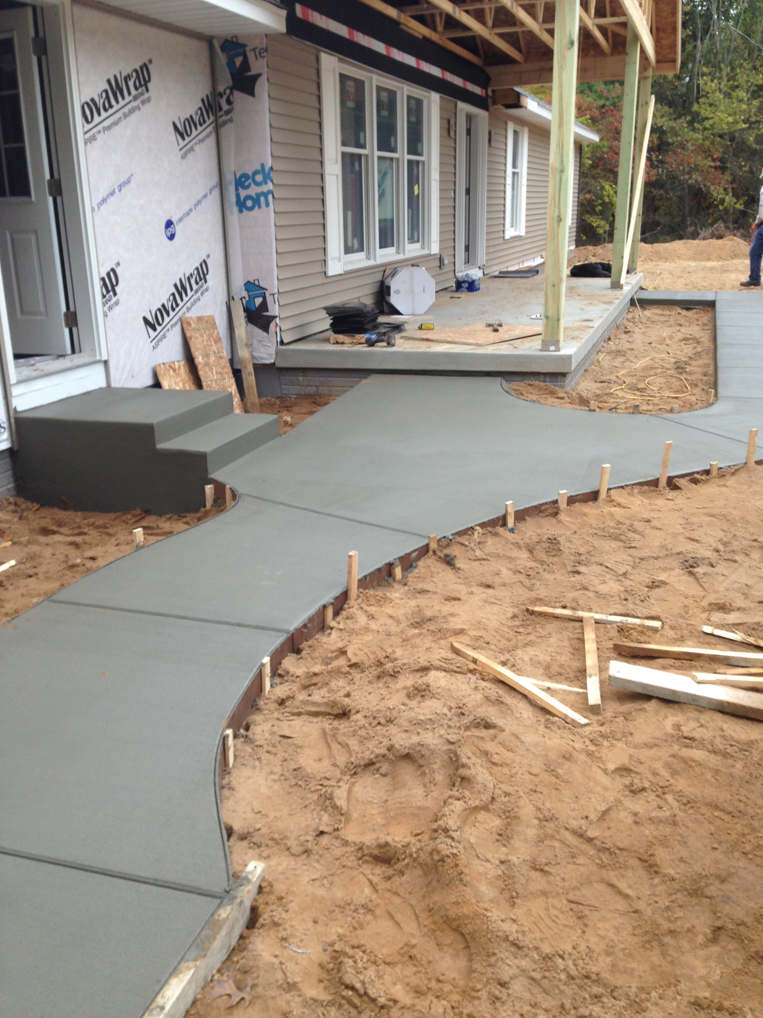 Colored concrete sidewalk project in Granger, Indiana by Marc Todd Concrete