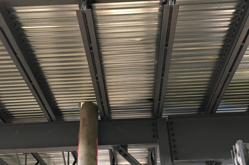 Completed elevated commercial concrete floor for Lennard Ag in LaGrange Indiana