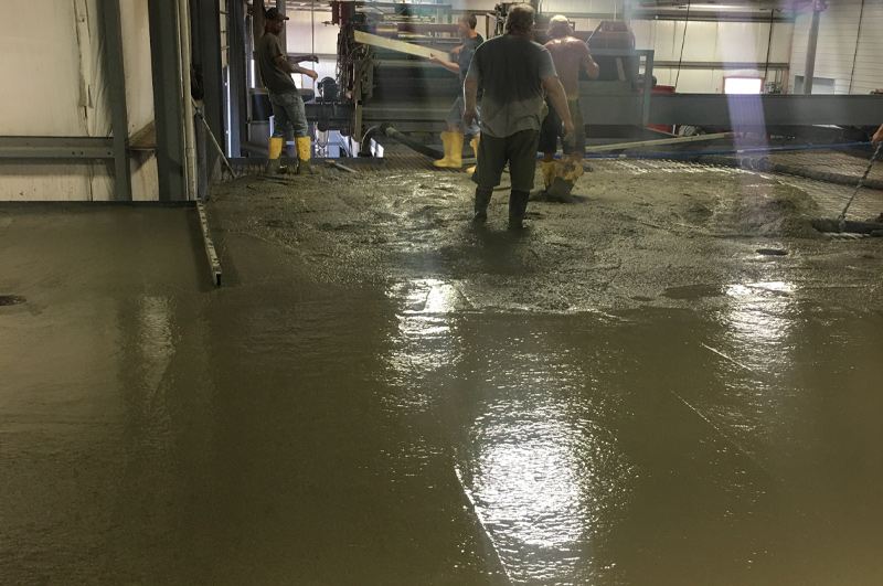 Marc Todd Concrete crew placing lightweight concrete for an elevated floor in LaGrange Indiana