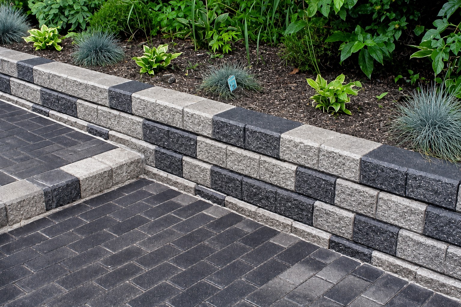 Concrete paving brick walkway and custom hardscape in Sturgis Michigan