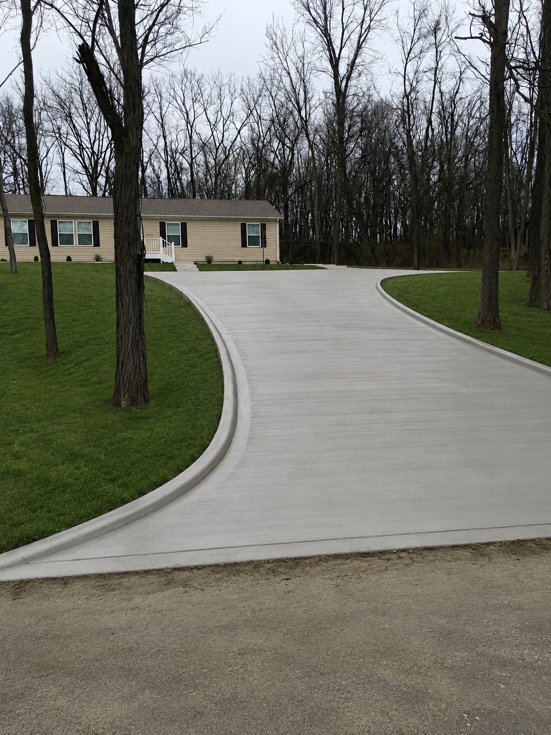 Concrete driveway at Klinger Lake in Sturgis Michigan by Marc Todd Concrete