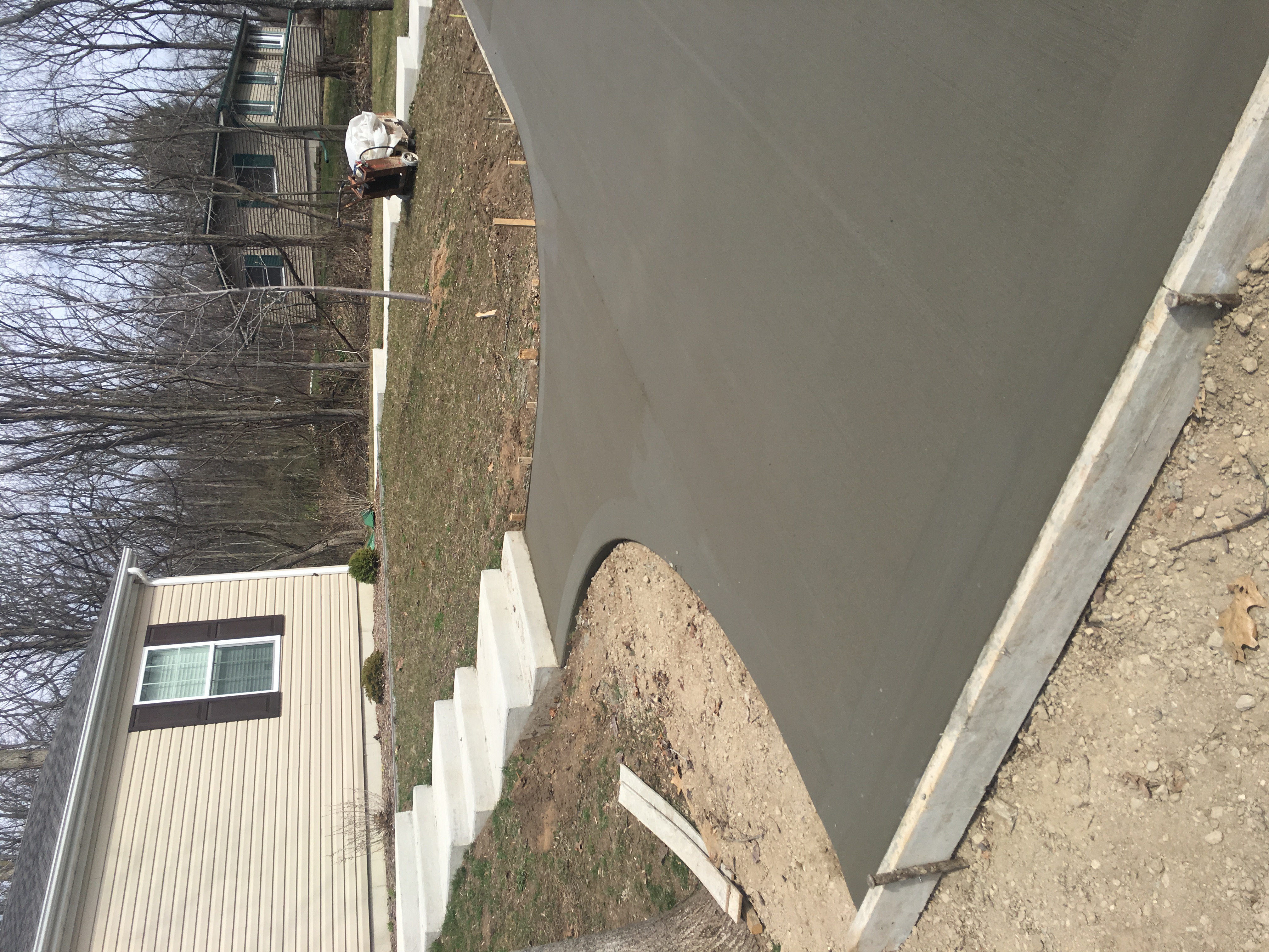 Custom reinforced concrete driveway completed in Sturgis Michigan