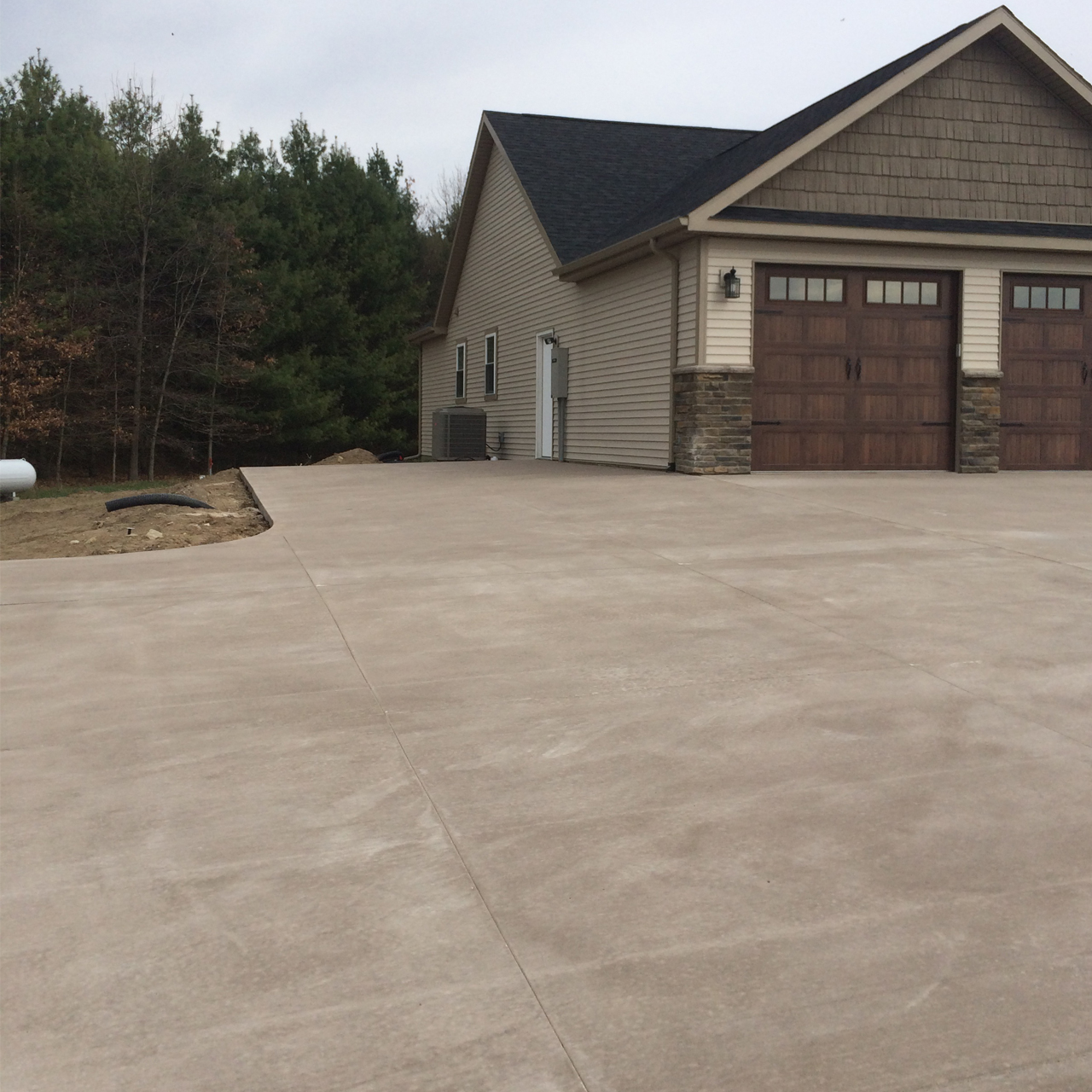 Concrete driveway turnaround completed in LaGrange Indiana
