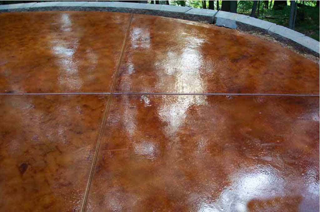 concrete staining of patio
