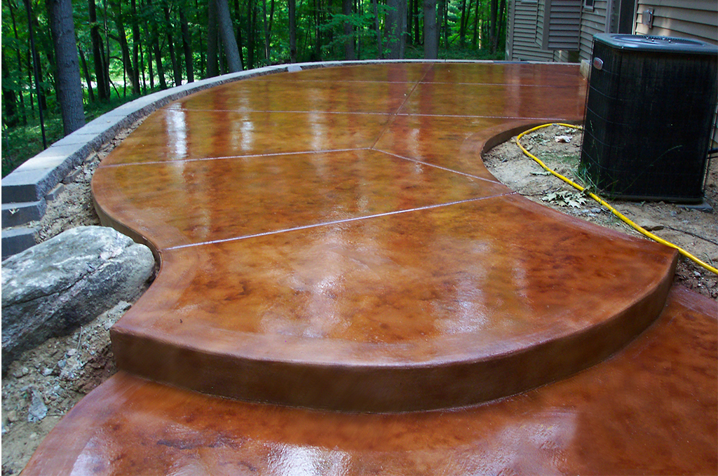 colored concrete outdoor patio