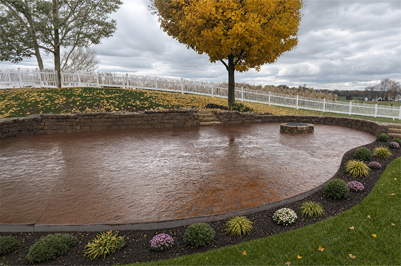 Stamped concrete project by Marc Todd Concrete