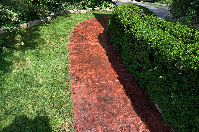stamped concrete sidewalk by Marc Todd Concrete