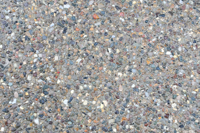Close view of exposed aggregate concrete sidewalk finish in Angola Indiana