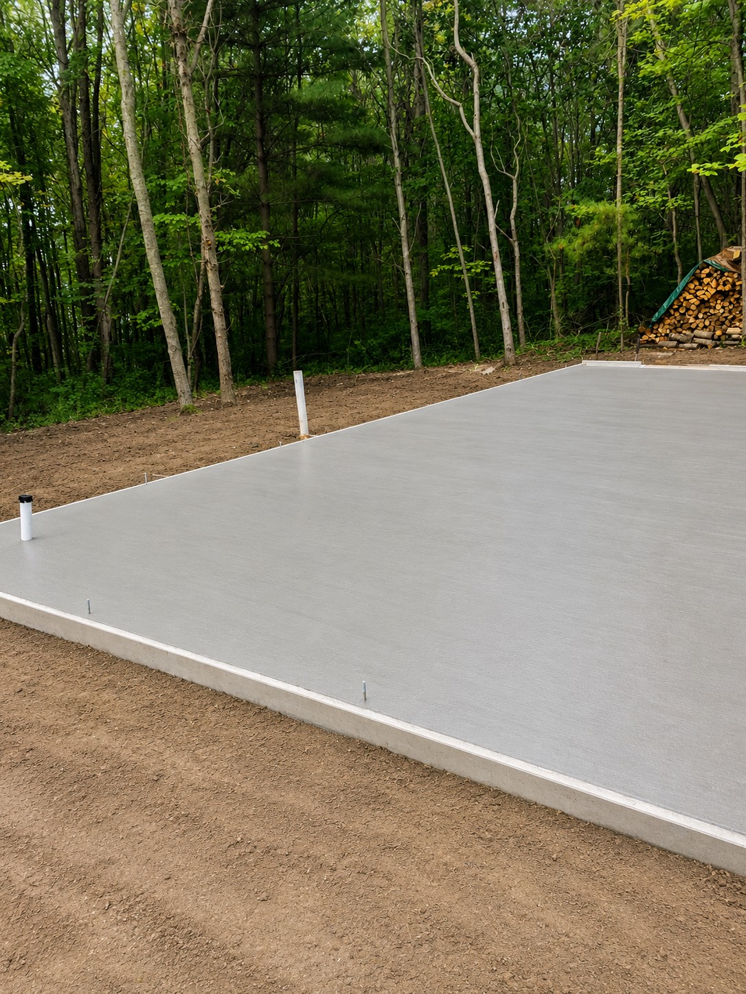 Concrete floor for a new home in Fremont, Indiana