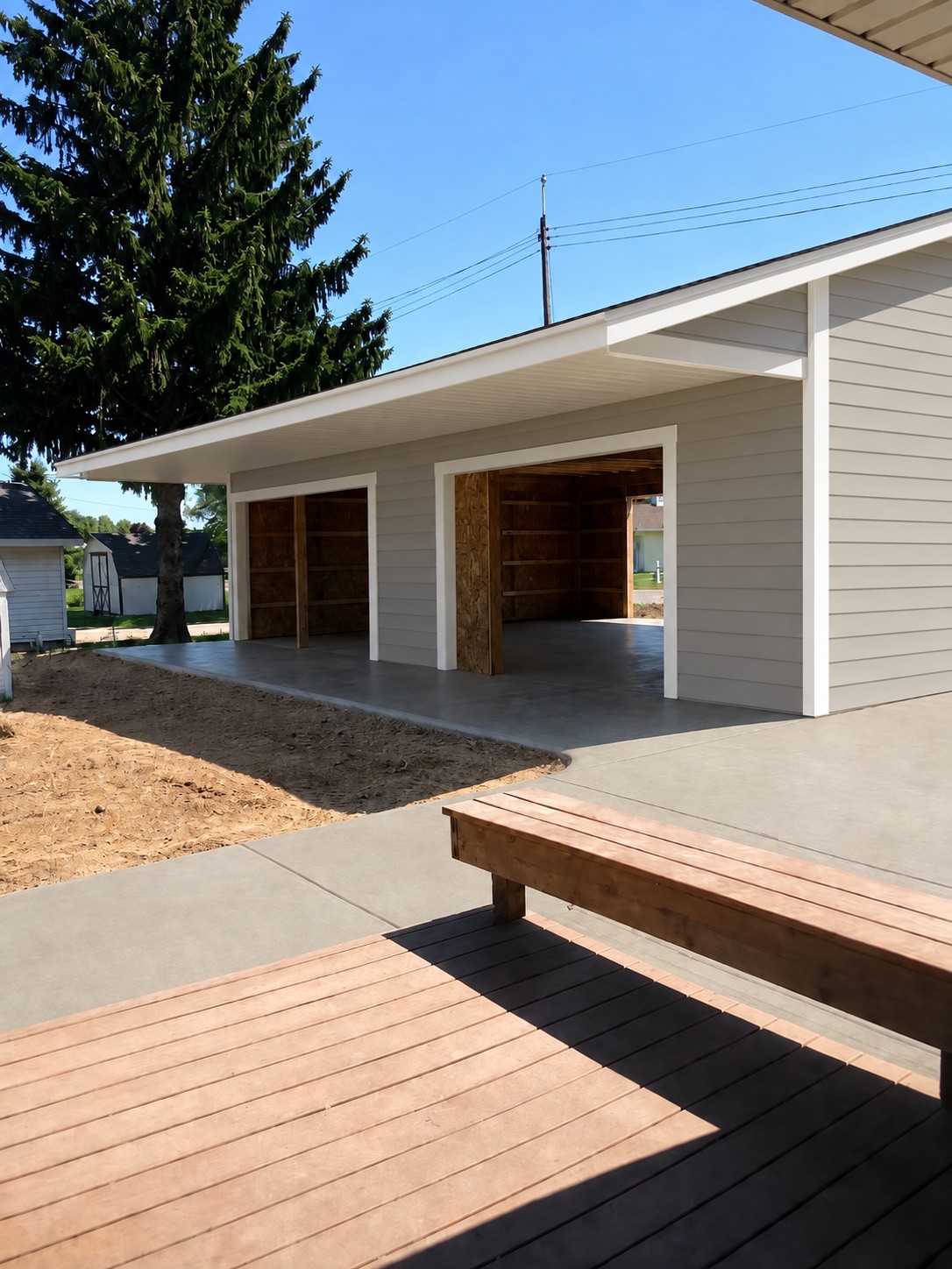 Finished concrete garage slab in Coldwater Michigan