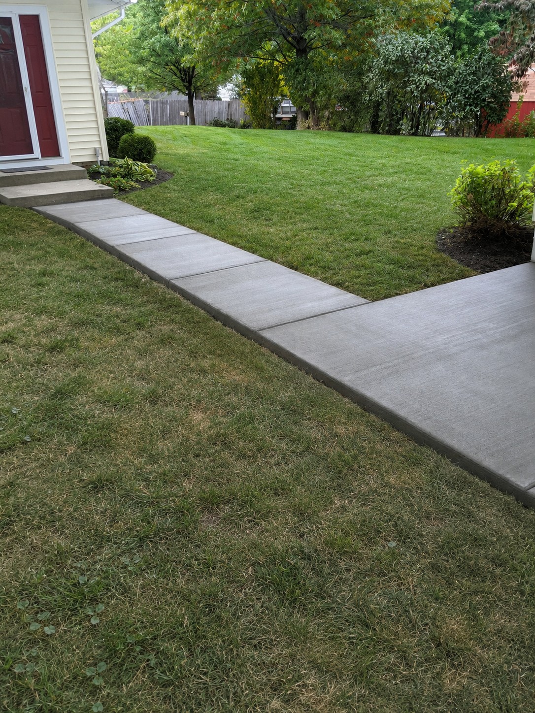Concrete sidewalk and patio in Elkhart, Indiana