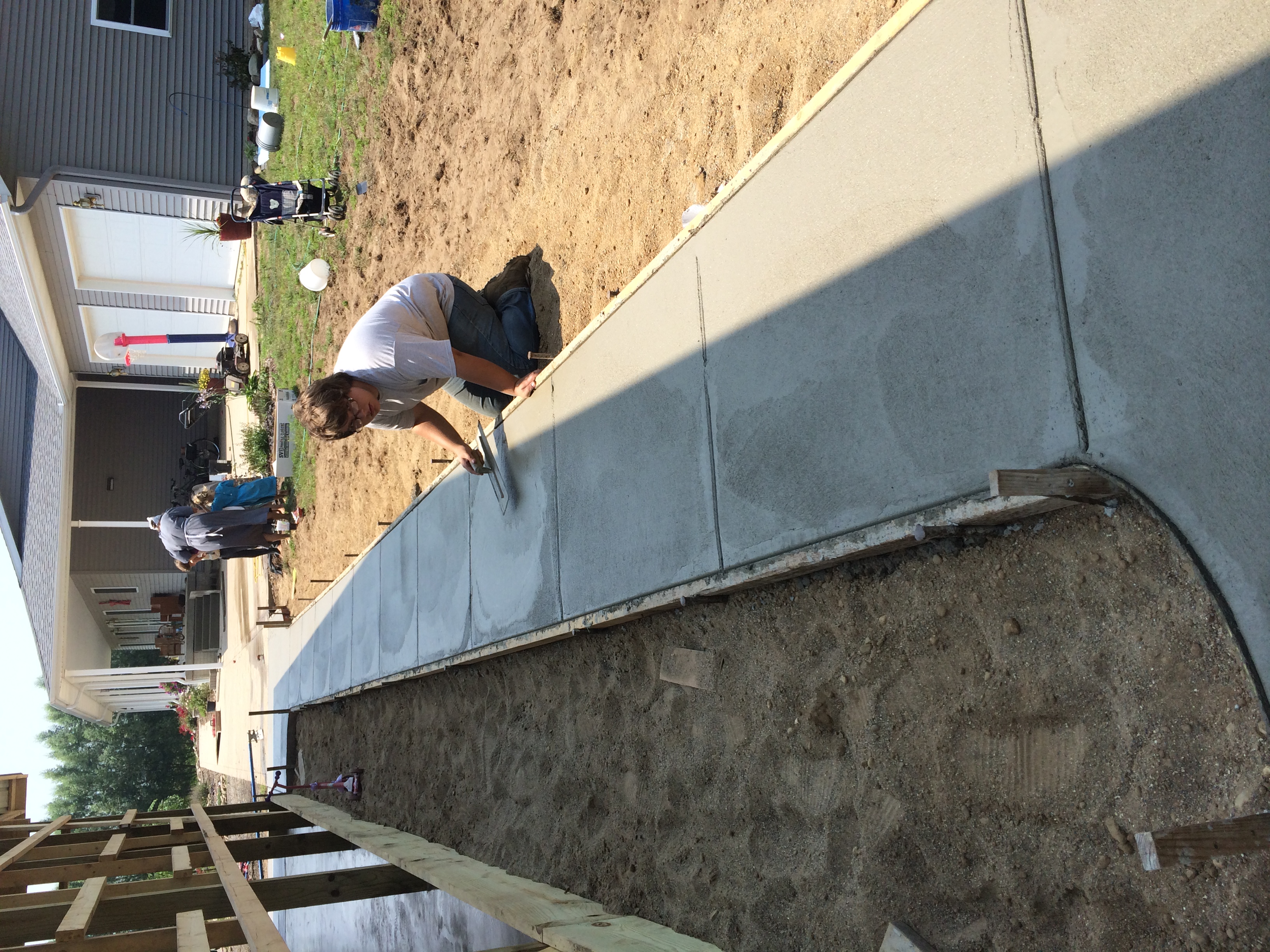 Concrete sidewalk in Howe, Indiana