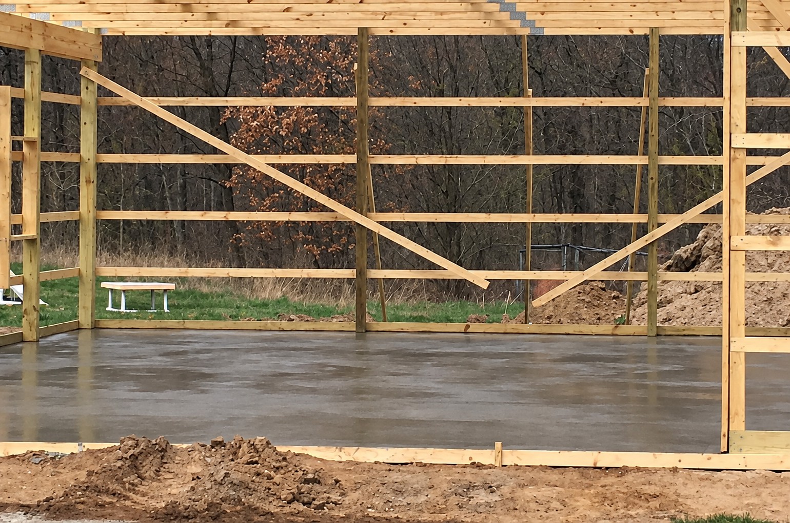 Concrete slab poured in Millersburg, Indiana