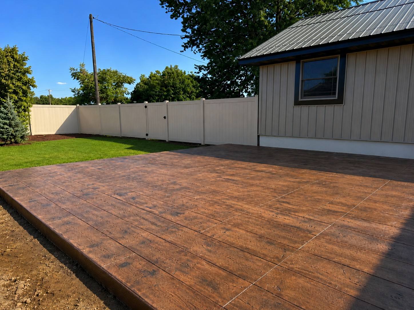Concrete Stamped Patio - Up Close - Poured in Centreville Michigan